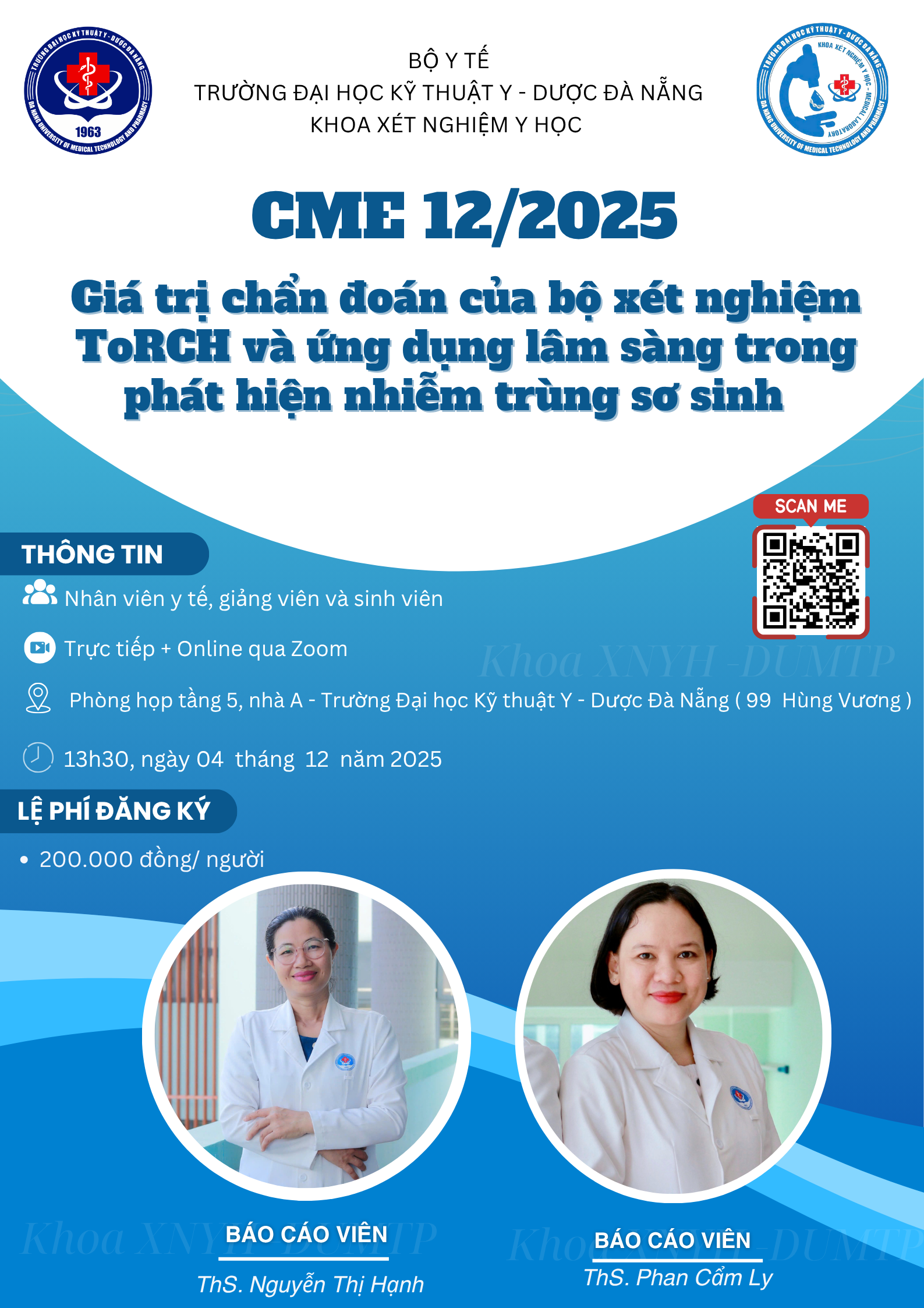 CME "Giá trị chẩn đoán của bộ xét nghiệm ToRCH và ứng dụng lâm sàng trong phát hiện nhiễm trùng sơ sinh"